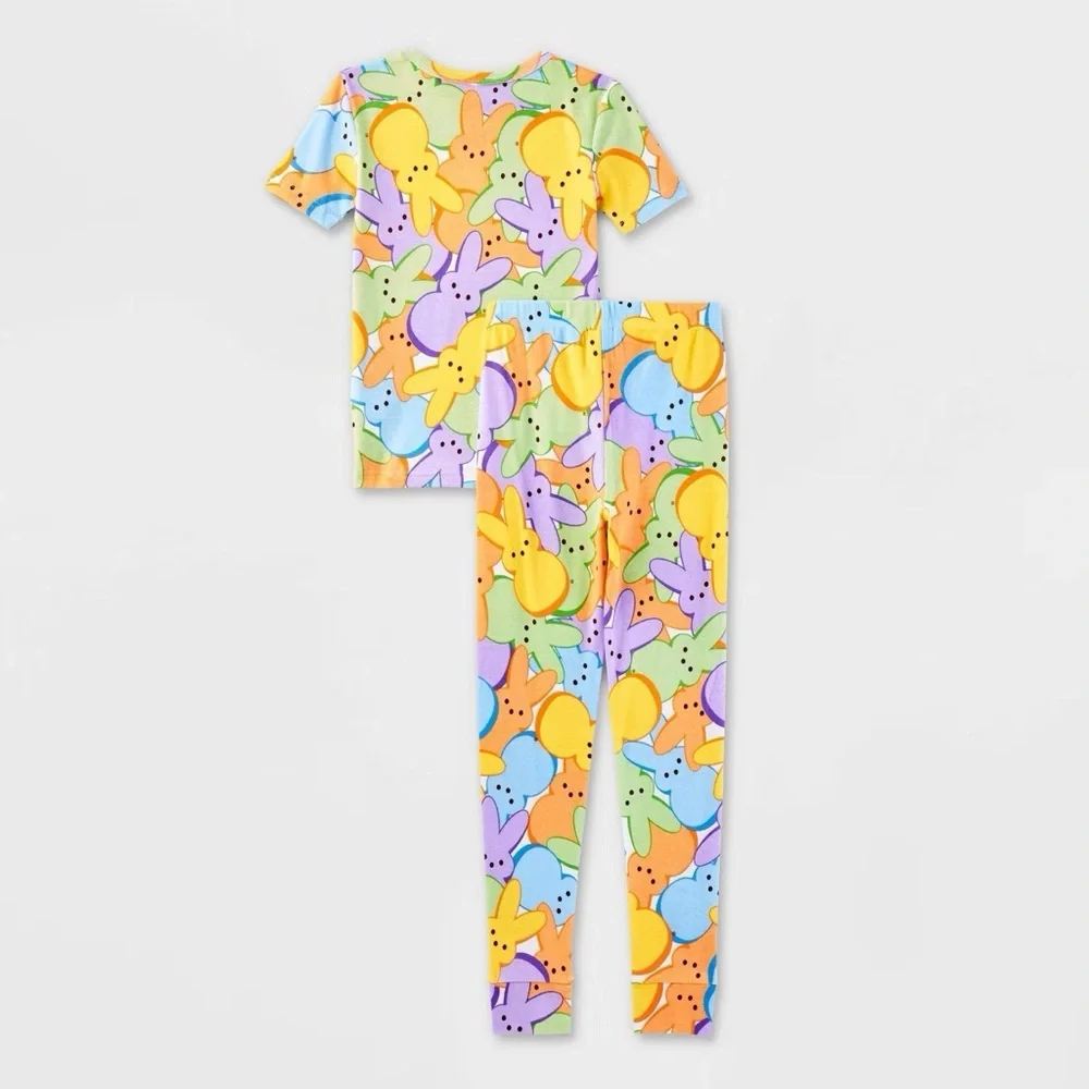Kids' nwt Peeps Easter 2pc Short Sleeve Pajama Set - Blue/Yellow/Green
